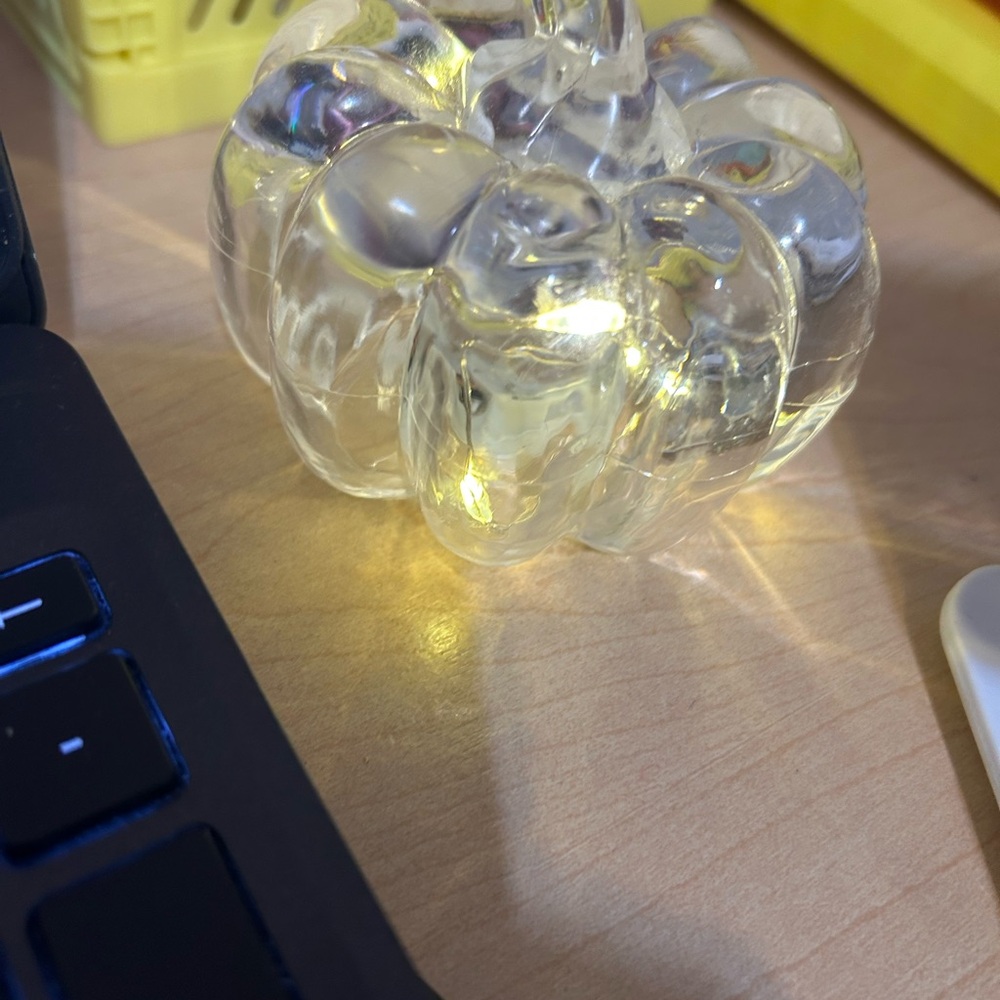 Acrylic clearPumpkin LED Light-Halloween-Fall- Decor - Picture 1 of 2